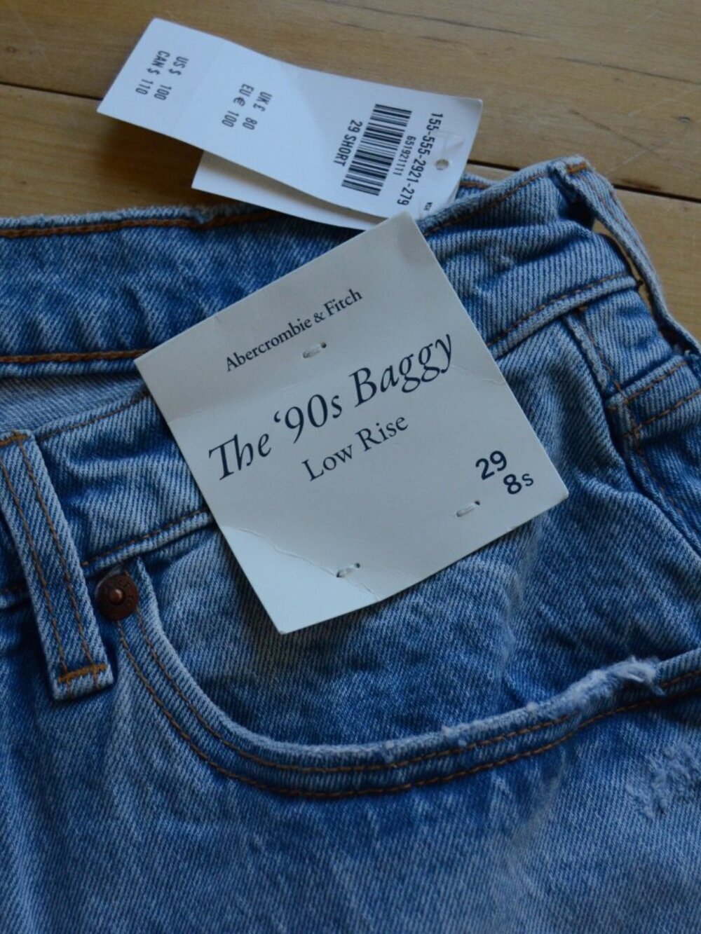 Abercrombie & Fitch The 90s baggy jeans Low Rise Size 29 Short - Picture 6 of 10